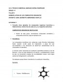 TALLER 4 NOMENCLATURA DE LOS COMPUESTOS ORGÁNICOS