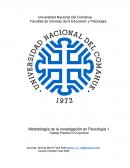 TRABAJO METODOLOGIA DE LA INVESTIGACIÓN EN PSICOLOGÍA