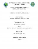ENSAYO MI PLAN PARA ENSEÑAR MATEMÁTICAS