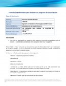 Los elementos para elaborar un programa de capacitación