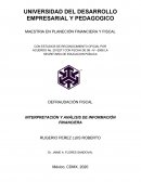 DEFRAUDACIÓN FISCAL INTERPRETACIÓN Y ANÁLISIS DE INFORMACIÓN FINANCIERA