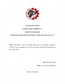 Información sobre los cuidados básicos para evitar posibles contagios de COVID 19 en los estudiantes de 1ro B.G.U del colegio José Ricardo Chiriboga del año lectivo 2019-2020