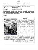 Comprensión Lectora. TEXTO 1 EL GRITO