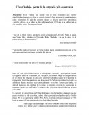CÉSAR VALLEJO Poeta de la angustia y la esperanza
