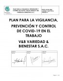 PLAN PARA LA VIGILANCIA, PREVENCIÓN Y CONTROL DE COVID-19 EN EL TRABAJO