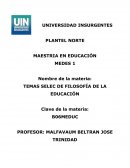 Ensayo filosofía y educación