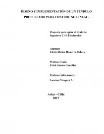 Diseño e implementación de un Pendulo. Página 1