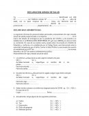 DECLARACION JURADA DE SALUD