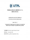 Administración de empresas. Trabajo de investigación de mercados