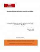 Psicología de la emergencia enfocado en aspectos sensitivos, social y concientización PRE y POST