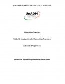 Introducción a las Matemáticas Financieras
