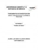 ANÁLISIS DE DATOS Y EL INFORME DE RESULTADOS