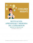 MOTIVACION, APRENDIZAJE Y MEMORIA DEL CONSUMIDOR