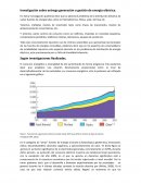 Investigación sobre entrega generación o gestión de energía eléctrica
