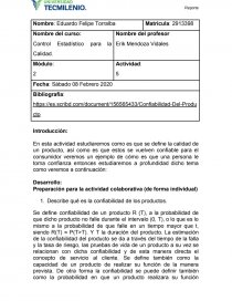 Control Estadístico para la Calidad. Página 1