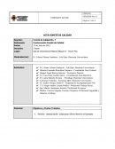 Acta de Constitución del comité de calidad