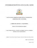 CARACTERIZACION DE LA LOGISTICA DE PRODUCCION EN LA EMPRESA TEINNOVA EN EL PAÍS DE ESPAÑA