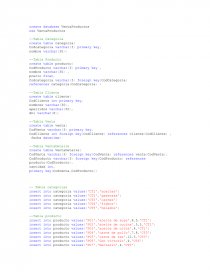 Ejercicio create database VentaProductos. Página 1