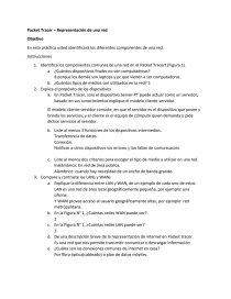 Packet Tracer – Representación de una red. Página 1