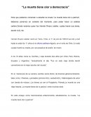 Ensayo Libro “La muerte tiene olor a democracia”