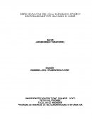 Diseño de aplicativo web para la organización, difusión y desarrollo del deporte en la ciudad de Quibdó