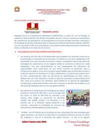 Programa social juntos. Página 1