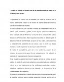 Coronavirus en la administracion de la salud