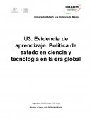 Política de estado en ciencia y tecnología en la era global