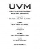 PROYECTO: ENSAYO DE LA EVOLUCION DEL TEATRO