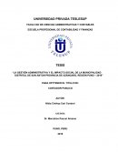 La gestión administrativa y el impacto social de la municipalidad distrital de San Anton, provincia de Azángaro, región Puno