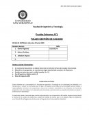 Solemne 1 gestion de la calidad