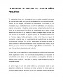 Negativa del uso de celular en niños pequeños