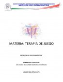 MATERIA: TERAPIA DE JUEGO “ENTREVISTAS PSICOTERAPÉUTICA ”