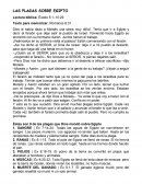 LAS PLAGAS SOBRE EGIPTO Lectura bíblica: Éxodo 5:1–10:29