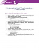 Uso e impacto de las TIC en la sociedad