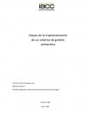 Etapas de la implementación de un sistema de gestión preventiva