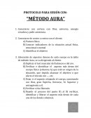 PROTOCOLO PARA SESIÓN CON: “MÉTODO AURA”