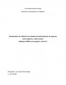 Maestría en Administración en Negocios