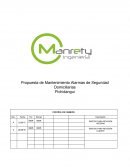 Propuesta de Mantenimiento Alarmas de Seguridad Domiciliarias