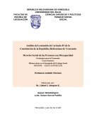 Análisis del contenido del Artículo 81 de la Constitución de la República Bolivariana de Venezuela