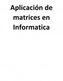 Aplicación de matrices en informática