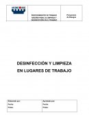 DESINFECCIÓN Y LIMPIEZA EN LUGARES DE TRABAJO