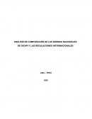 ANÁLISIS DE COMPARACIÓN DE LAS NORMAS NACIONALES DE DICAPI Y LAS REGULACIONES INTERNACIONALES