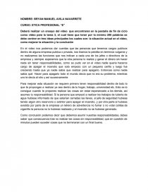 CURSO: ETICA PROFESIONAL “E”. Página 1