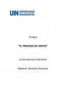 Ensayo “EL PROCESO DE CRISTO”