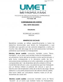 BENEFEICIOS SOCIALES. Página 1