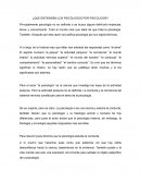 ¿Que entienden los psicólogos por psicología?