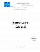 Normativa de Evaluación