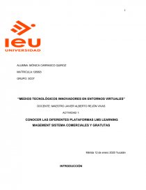 CONOCER LAS DIFERENTES PLATAFORMAS LMS LEARNING MAGEMENT SISTEMA COMERCIALES Y GRATUITAS. Página 1