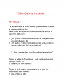 Taller Ciencias Naturales ACTIVIDAD 1